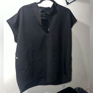 Figs Scrub Top- Black